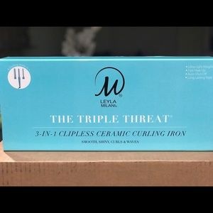 Leyla Milani 3 in 1 clip less curling iron